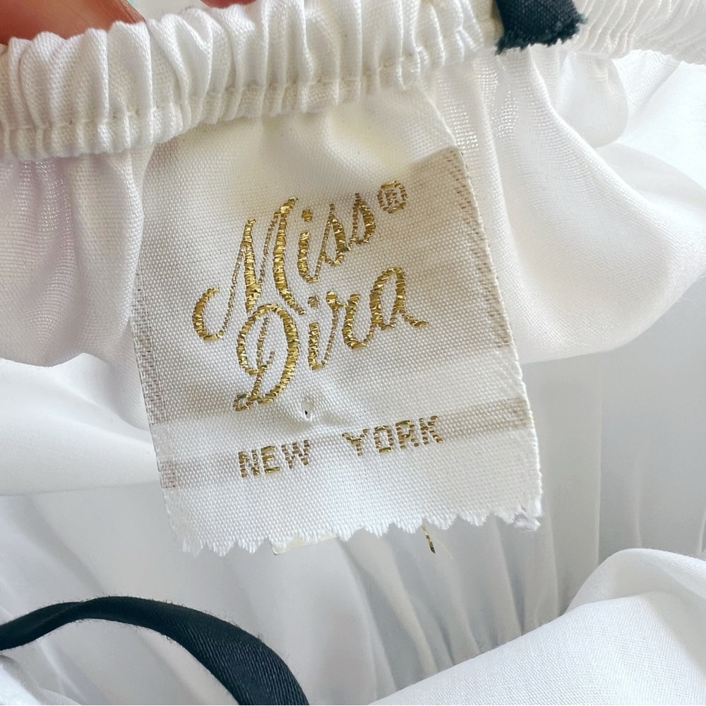 Vintage black and white tiered spaghetti strap midi dress‎ - Picture 7 of 7